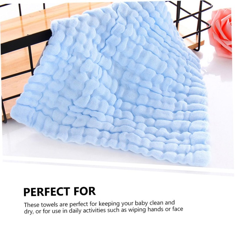 CORHAD 6Pcs Muslin Washcloths Pure Burp Cloths for Boy Girl