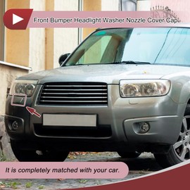 HEROFFIX Front Right Bumper Headlight Washer Nozzle Cover Cap No.86636SA240 Bumper Trim Nozzle Cover for Subaru Forester 2005-2007 Unpainted Plastic 1 Pc