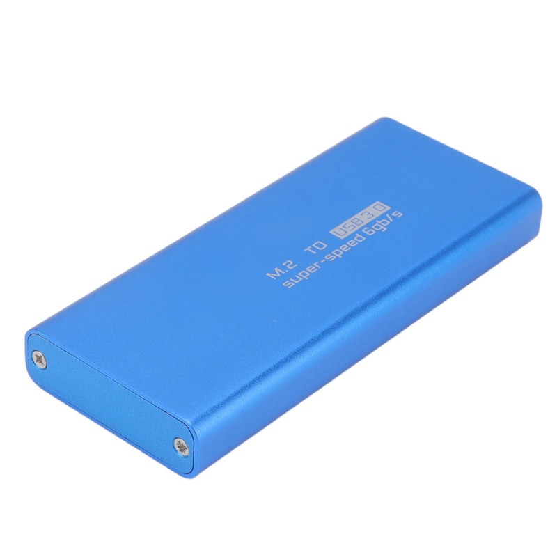 MSATA to USB3.0 Enclosure Adapter Case 6Gbps Blue MSATA SSD