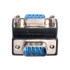 xiwai DB9P 90 Degree Down Angled Gender Changer D-Sub 9Pin