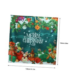 GRIRIW 1pc Christmas Square Tablecloth Oil Table Cover for Home Party Dining Table Cloth Festive Christmas Print for Holiday Gatherings and Daily Use
