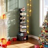 TUTOTAK Narrow Bookshelf, Vertical 8-Tier Bookcase, Spine Book Shelf for