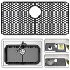 Behok Separable Silicone Sink Protector Grid Mat 28-7/16x13-13/16",Black