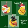 Yellow Duck Christmas Ornaments, Santa, Reindeer and Scrooge Hanging Ducks,