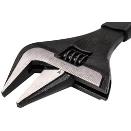 Najder Adjustable Wrench Pipe Wrench & Adjustable Wrench Chrome Vanadium Steel with Rubber Grip - Length: 250mm (Max 30mm Jaw Width)