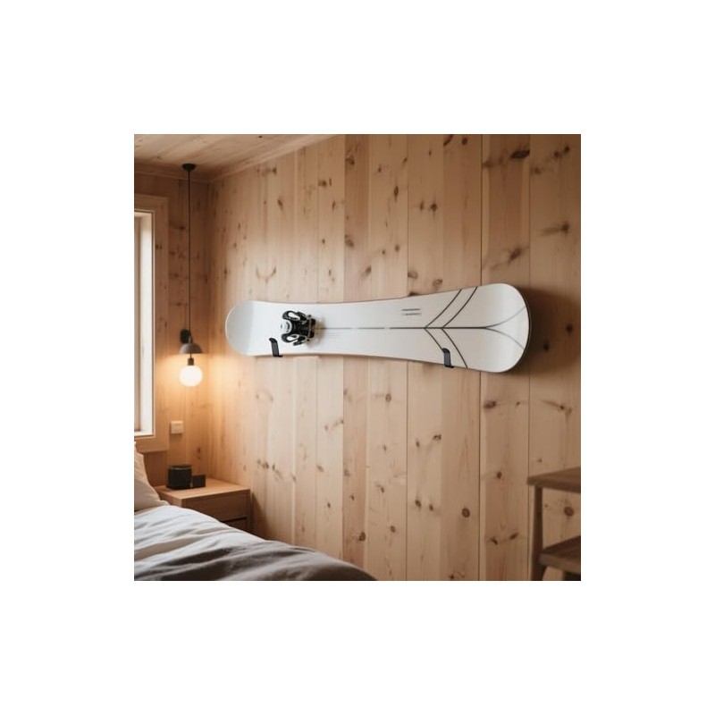 4-Pack Snowboard Wall Mount Clips for Stylish Display