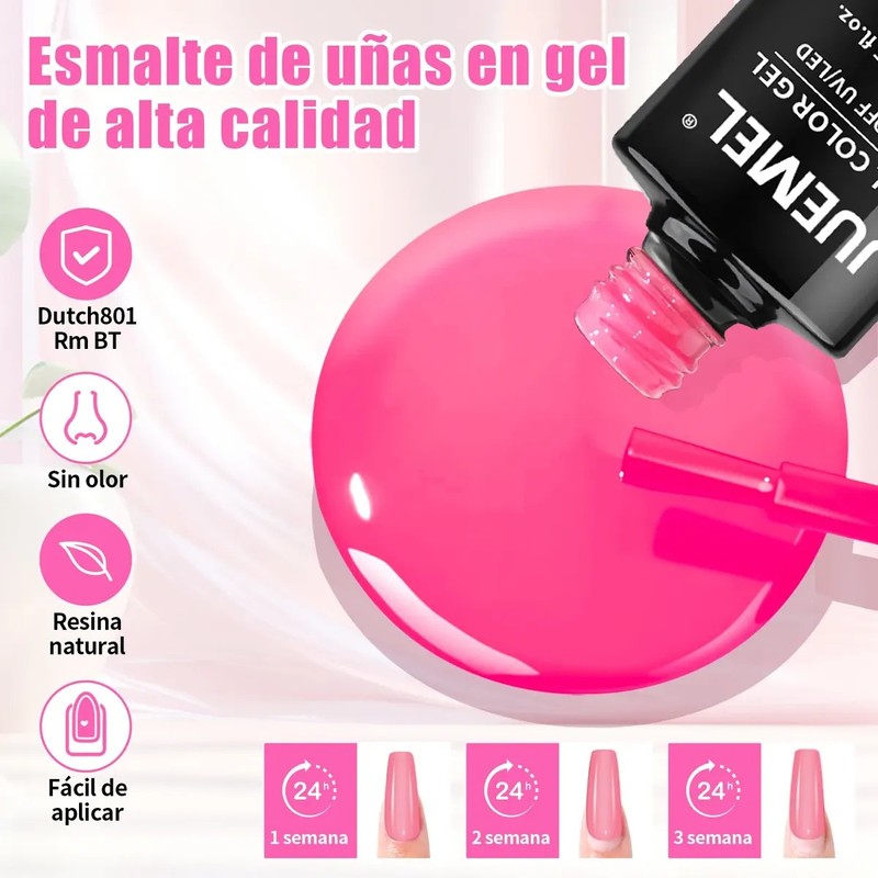24 Geles Esmalte Para Uñas Gama De Uv Semipermanente Juemel