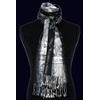 Lorenzo Cana 780521133 Men's Scarf Silver Grey Blue 100% Silk