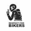 AMA SHOP Prespaziato Respect for Bikers Sticker Black | Passion