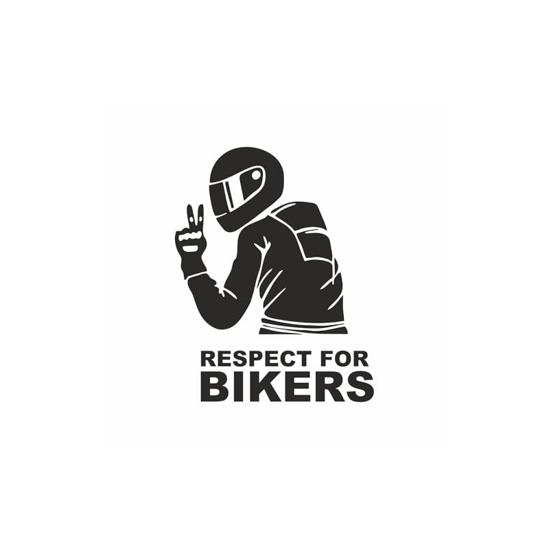AMA SHOP Prespaziato Respect for Bikers Sticker Black | Passion