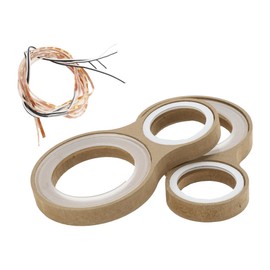 RATCHROLL 2 Set Universal Speaker Spacer Ring Adapter Dual Rings Waterproof for 2" for 4" with Acrylic Washers and Light Strip Brown Wood