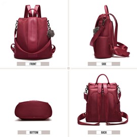 PINCNEL Women Backpack Purse Waterproof Nylon Anti-theft Rucksack Lightweight Shoulder Bag