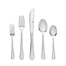 Safdie & Co. Flatware Silverware Cutlery Stainless Steel Utensils Service for 4, Include Knife/Fork/Spoon, 20 Piece Set, Mirror Polished