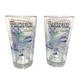 Pacifico Clara Cerveza Jersey Shore Beer Pint Glasses | Set of Two (2)