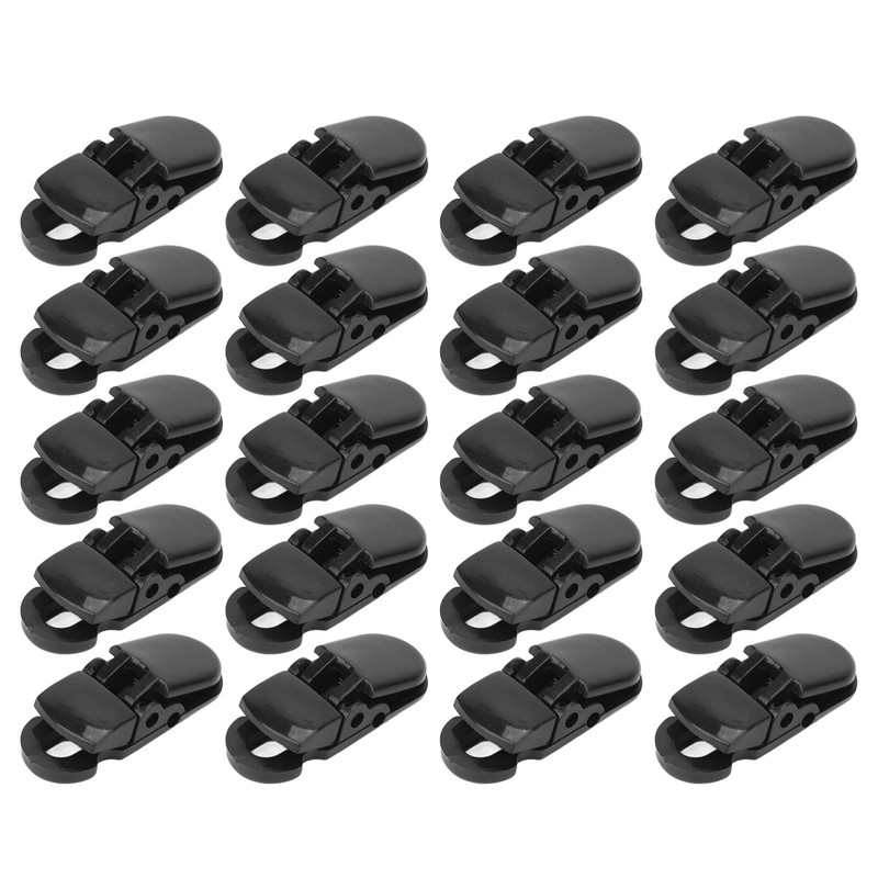 20Pcs Hearing Aid Lanyard Clip Good Fixation Multifunctional Odorless Black