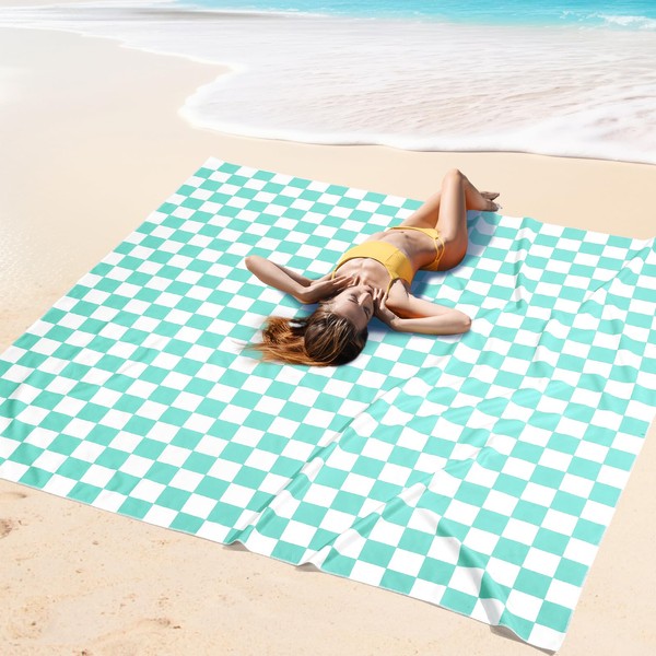 Peryiter Giant Beach Blanket 71 x 71 Inch Sand Towel