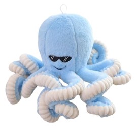 OUKEYI 15.7”Cute Cartoon Octopus Stuffed Animals Octopus Plush Doll Toys Octopus Plushies Toys Gift Sea Stuffed Toys for Kids and Lovers Xmas Gift (Blue) (Blue)