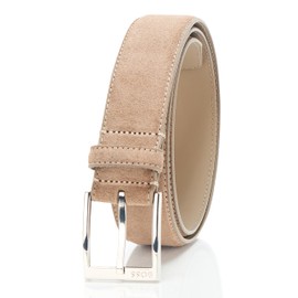 BOSS, Elloy Suede Leather Belt, dunes, 34