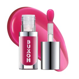 Buxom Full On Glossy Lip Oil - Non-Sticky, All-Day Juicy Hydration & Instant Plumping - Lightweight, Comfortable Wear, Infused with Unique Peptide Complex for Soft Lips (Berry Blast - Fuchsia)