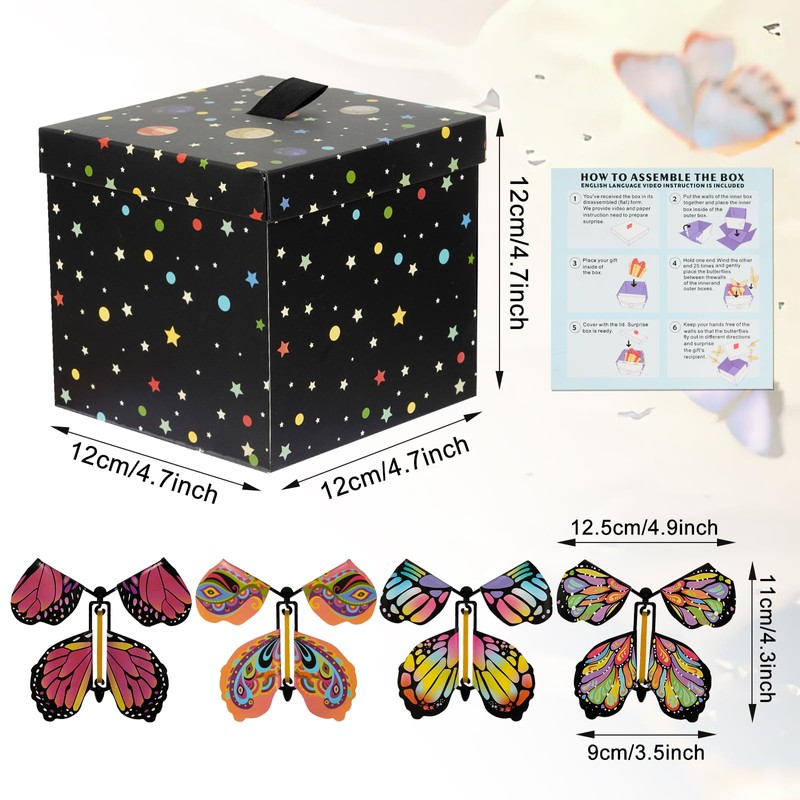 Surprise Box, Gift Box, Flying Butterfly Explosion Gift Box, Box