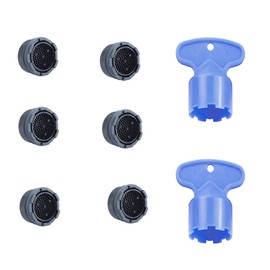 VOANZO 6PCS Tap Aerator 22mm Male Faucet Aerator with Removal Spanners for Bathroom and Kitchen Sinks (M22)