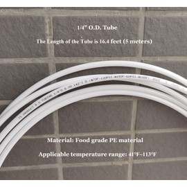 Decohomeforu 1/4" Quick Connect Water Purifiers Tube Fittings for RO Water Reverse Osmosis System & Water Filters, (Ball Valves+Y+L+I+T Type+Locking Clips)+5 Meters(16 feet) White Tubing Hose Pipe