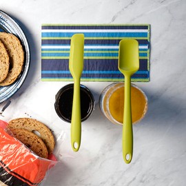 RSVP International Ela's Favorite Silicone Spatula, Green, 8" | BPA-Free Silicone | Scrape Batters, Flip Eggs, Ice Cakes, & More | Dishwasher Safe & Heat Resistant | Cooking, Baking & More