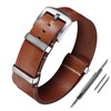 ADDIESDIVE Military Leather Watch Straps 20 mm Retro Leather Strap