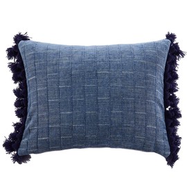 Levtex Home Villa Lugano Bennett - Decorative Pillow (14 x 18in.) - Blue Tassel - Shades of Blue