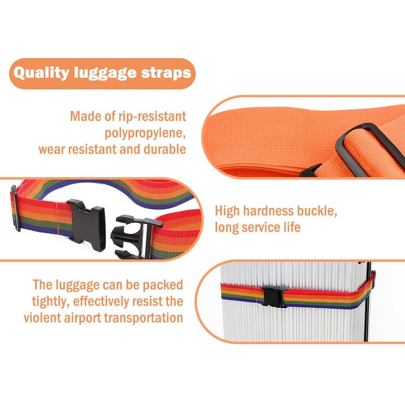 Kellegour Luggage Strap, Adjustable Suitcase Strap, 6 Pieces, Strap for