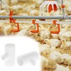 QWORK Chicken Waterer PVC Tee Fittings, 20 Pack PVC Pipe