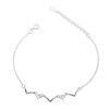 S925 Sterling Silver Heartbeat Wave Bracelet Geometric Wave Bling Fine