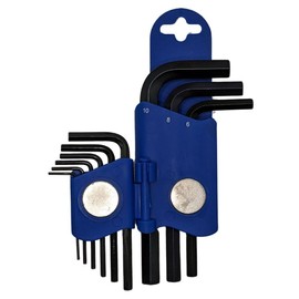 ARNDT Germany 9PCS Hex Key Set | Regular Metric Allen Hex Key Set with Plastic Holder: 1.5, 2, 2.5, 3, 4, 5, 6, 8, 10mm | Chromium Vanadium Steel