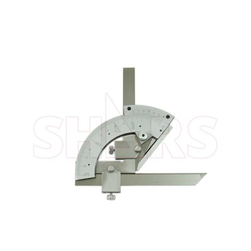 Shars 320 Degrees Universal Bevel Protractor Satin Chromed Stainless 2