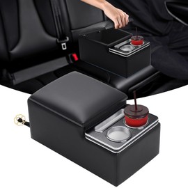 Automiim Upgraded Bench Seat Center Console with Extra Large Cup Holder & Phone Holder, Universal Center Console for Truck & Van & Car Central Console for Bench Seat