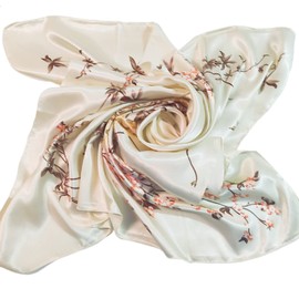 FAIRYGATE Seidentuch Damen Seide Leicht Seidenschal Bandana Halstuch Damen Kopftuch Elegante Schal Tuch Geschenk für Frauen 77009