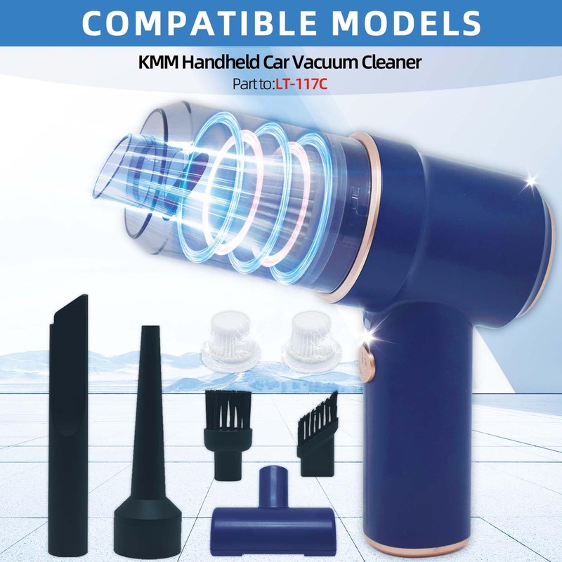 6 Pack 55mm/2.16in Handheld Car Vacuum Filter Replacement,HEPA Filter Replacement