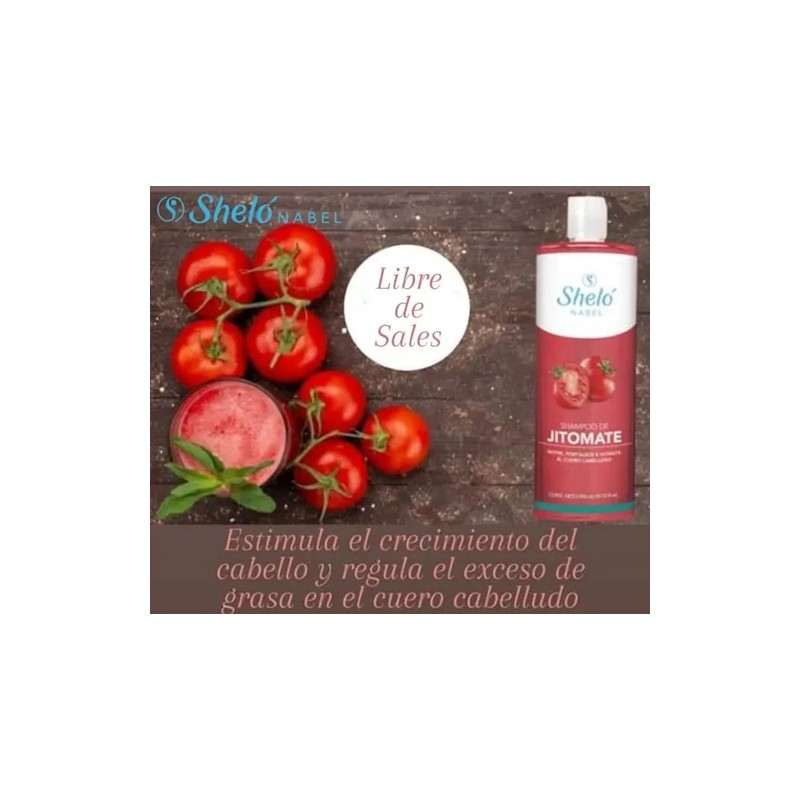 Shampoo De Jitomate Crece Suaviza Brillo Shelo Nabel 950ml