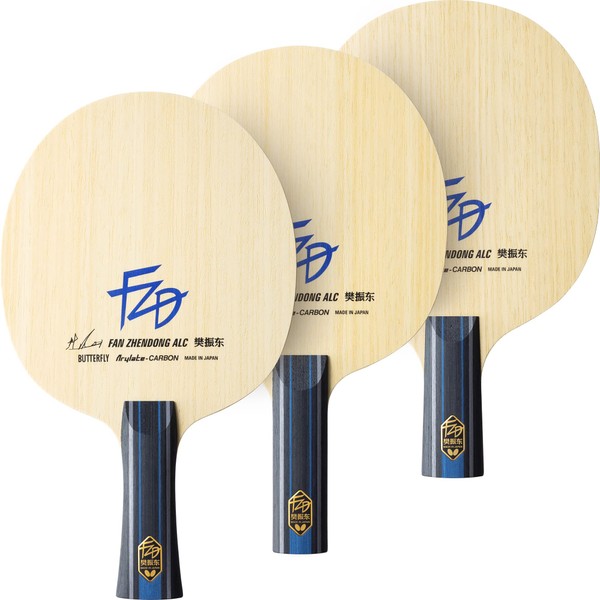 Butterfly ALC-CS Chinese Style Pen Table Tennis Racket, Blade Size: 6.3 x 5.9 inches (161 x 150 mm), Round
