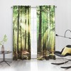 Loft Living Forest Digital Panoramic Print Curtain Pair 76" x