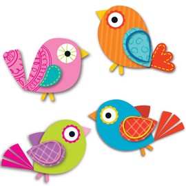 Carson Dellosa – Boho Birds Mini Colorful Cut-Outs, Classroom Décor, 36 Pieces