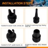 Rustark 6Pcs Red Inflatable SUP Pump Adaptor Tool Set with