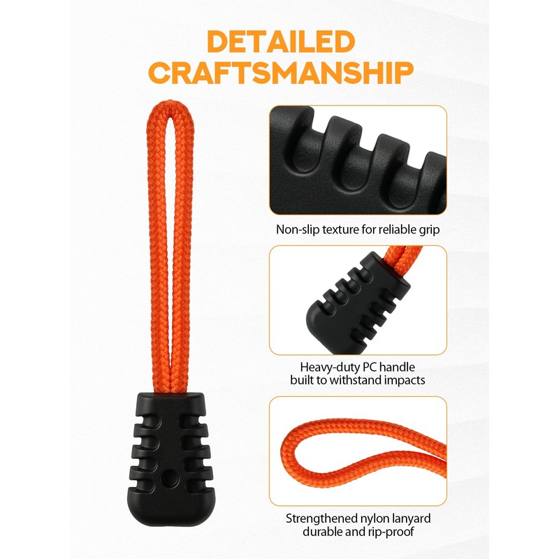 Zipper Pull Replacement Kit, 20Pcs Tool-Free Zipper Extender with Durable