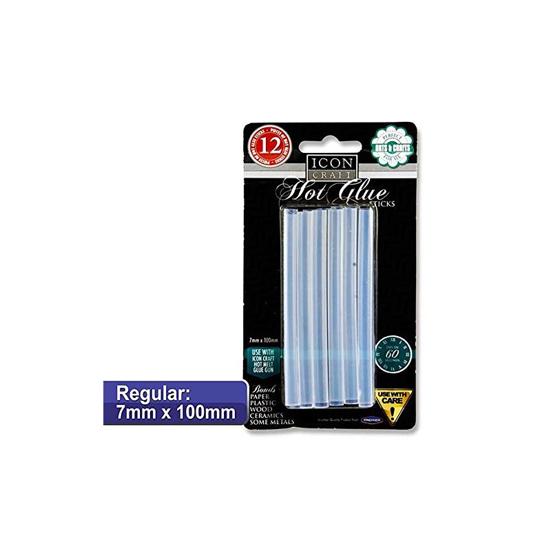 Premier Stationery Hot, 12 Glue Sticks, 7mm x 100mm