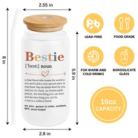 Bestie Gifts for Women – Regalos para mujeres, mejores amigas, regalos de cumpleaños para mejor amiga, regalos de amistad, regalos para amigos, mujeres, regalos para el día de la madre para mejores