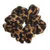 Vingtaine HS-123-BR- Leopard Pattern, Scrunchie, Leopard Pattern, Easy Hair Accessory,
