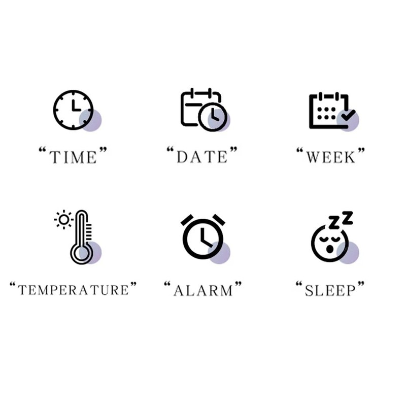 DUOBAGMA Digital Clock for Bedroom Home Digital Display Screen with