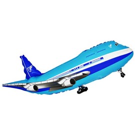 Folienballon Flugzeug blau