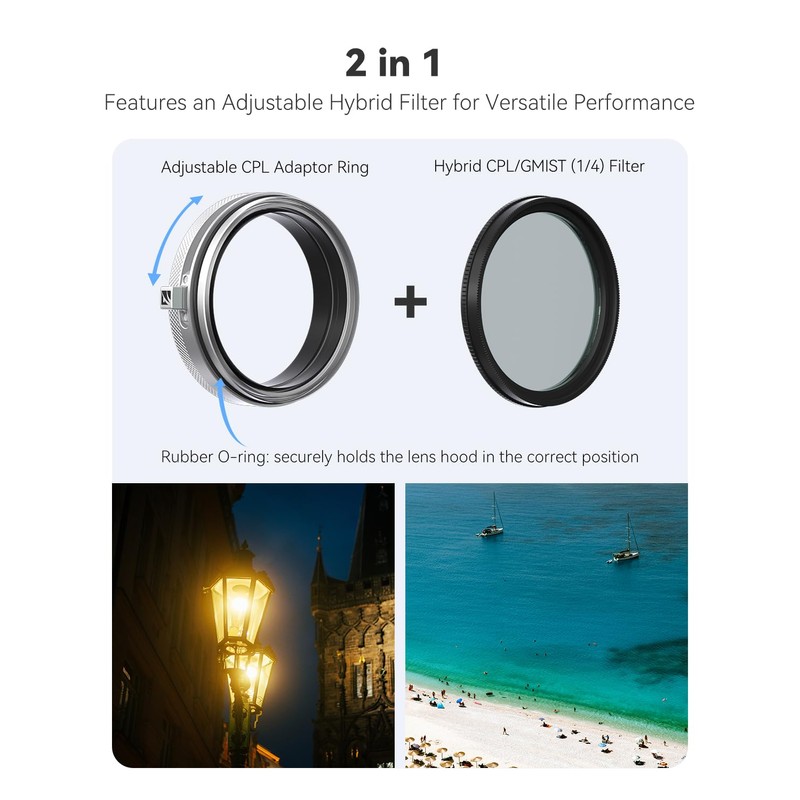 Freewell CPL/GMIST (1/4) Filter Kit with Lens Hood for Fuji