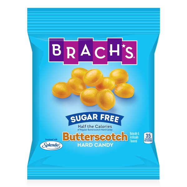 Brach's Sugar Free Butterscotch Hard Candy, 3.5 Ounce Peg Bag (Pack of 12)